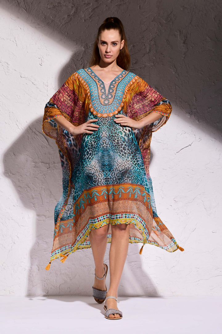 Poncho Fuego multicolor