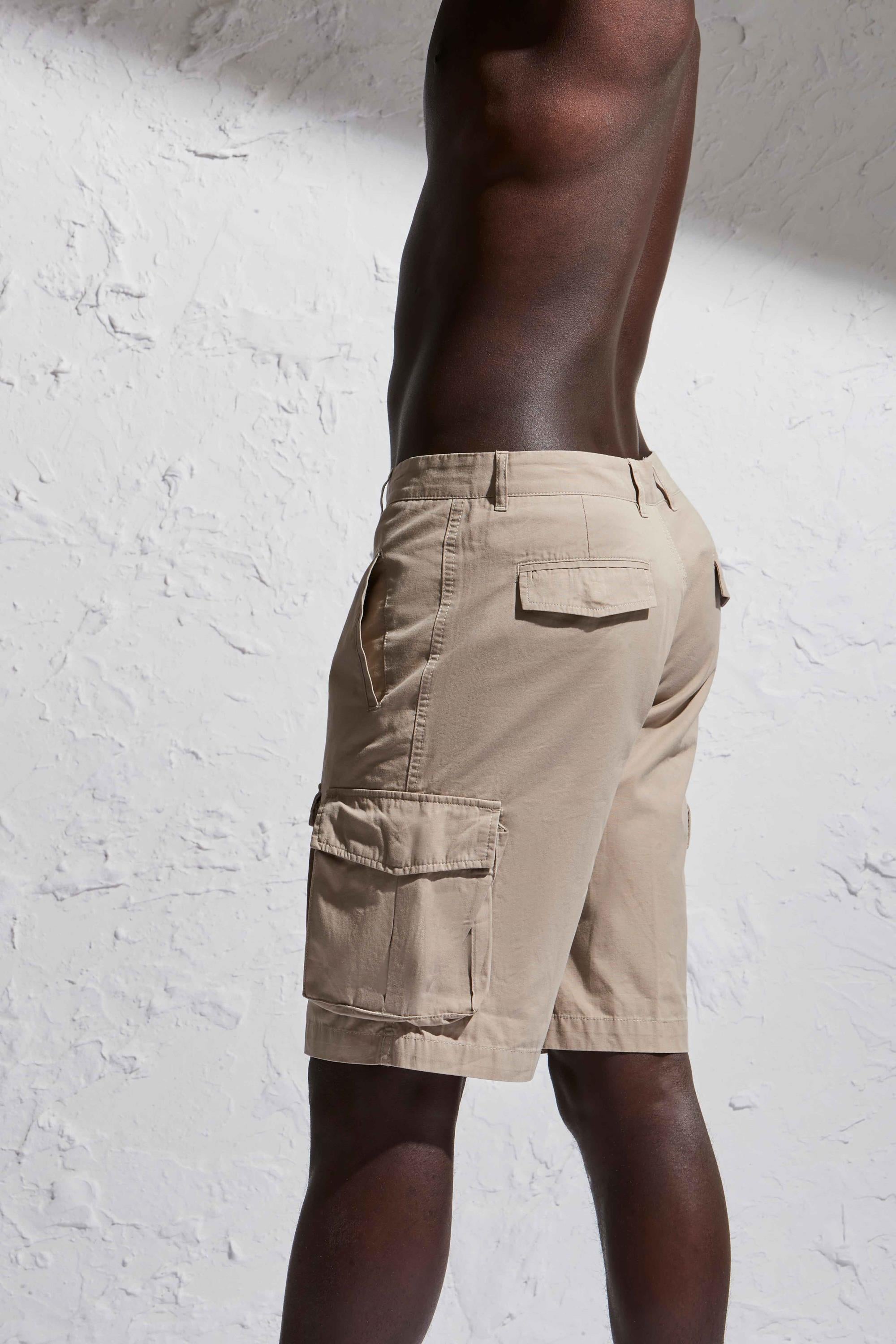 Pantaloncini in cotone beige