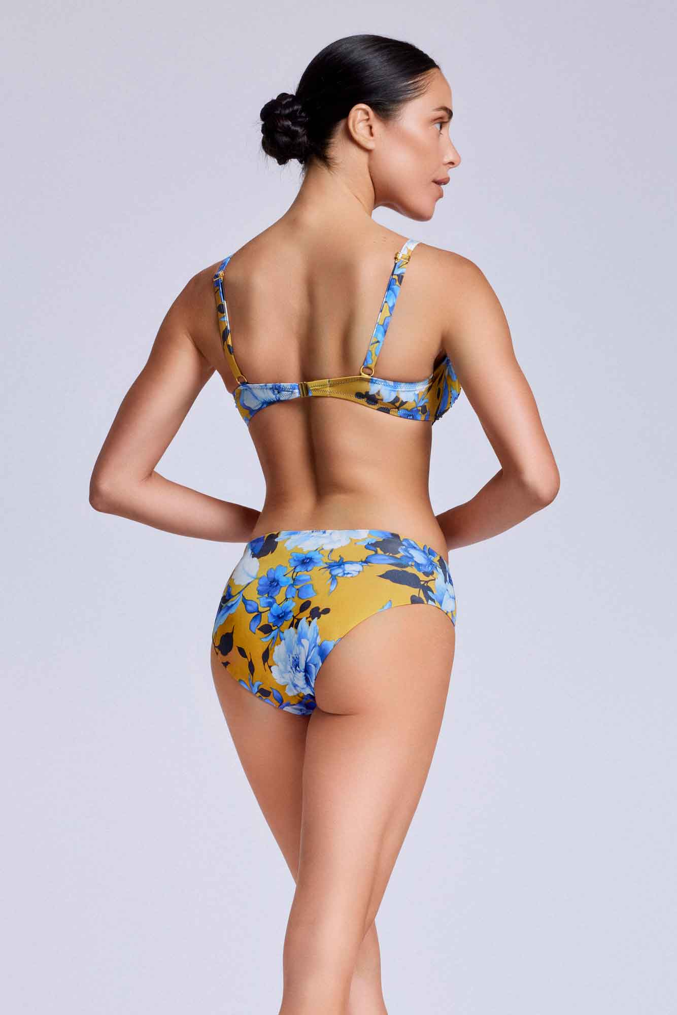 Bikini con ferretto Mora coppa D Indigo Flower