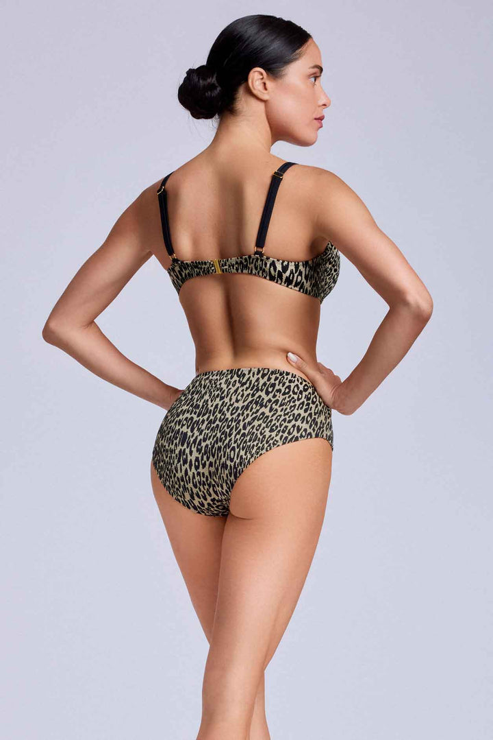 Bikini Leopardato con ferretto Mora coppa D