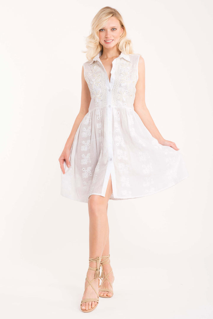 Elsa sleeveless shirt dress