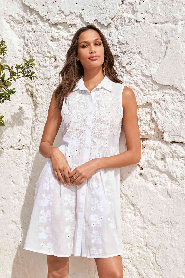 Elsa sleeveless shirt dress