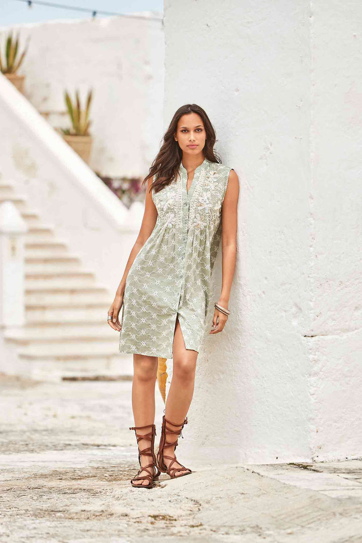 Sonia sleeveless shirt dress