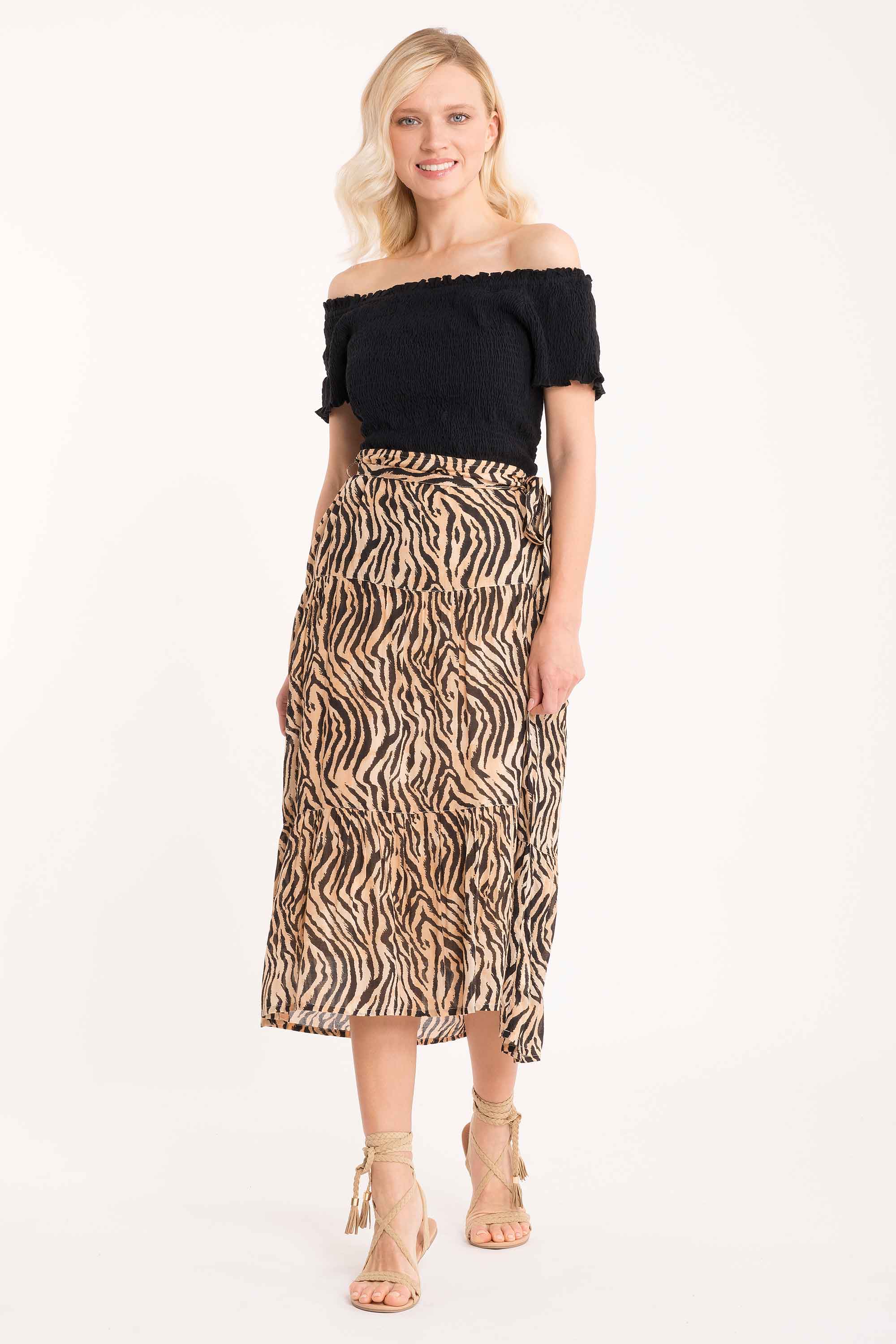 Audrey ruffled maxi skirt