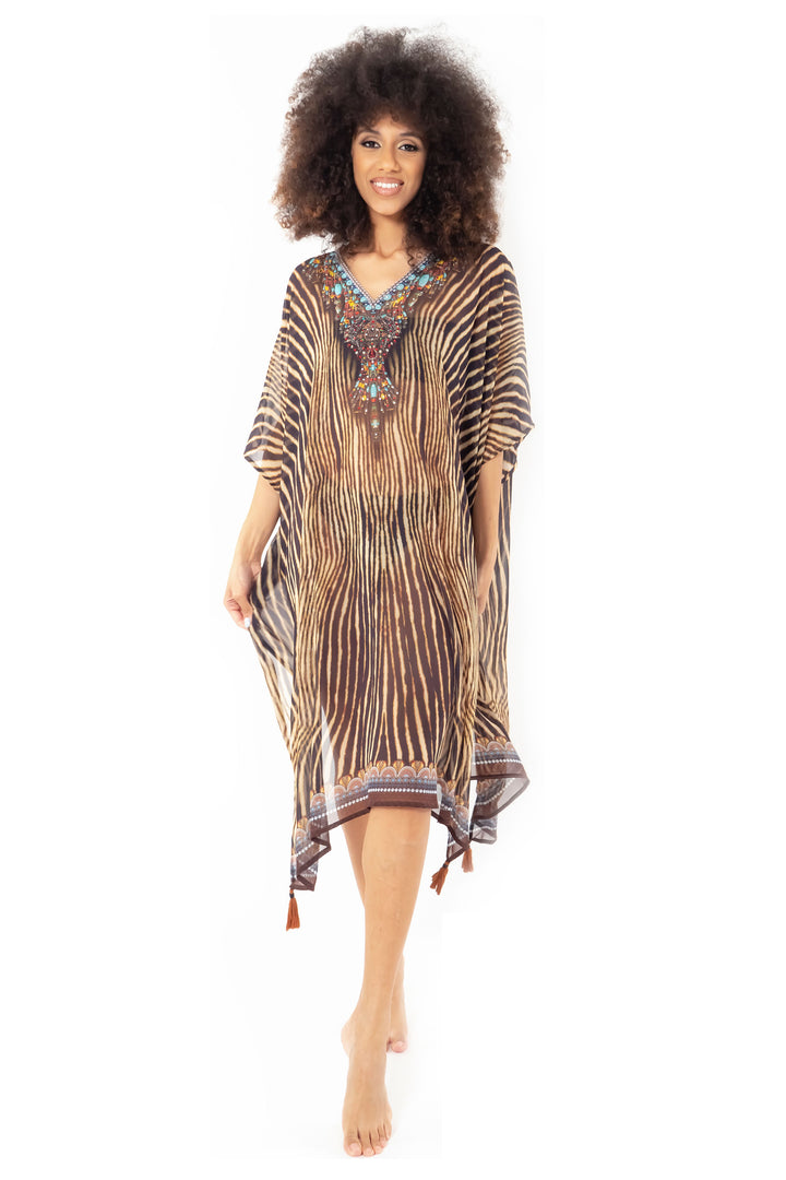 Poncho Fuego animalier