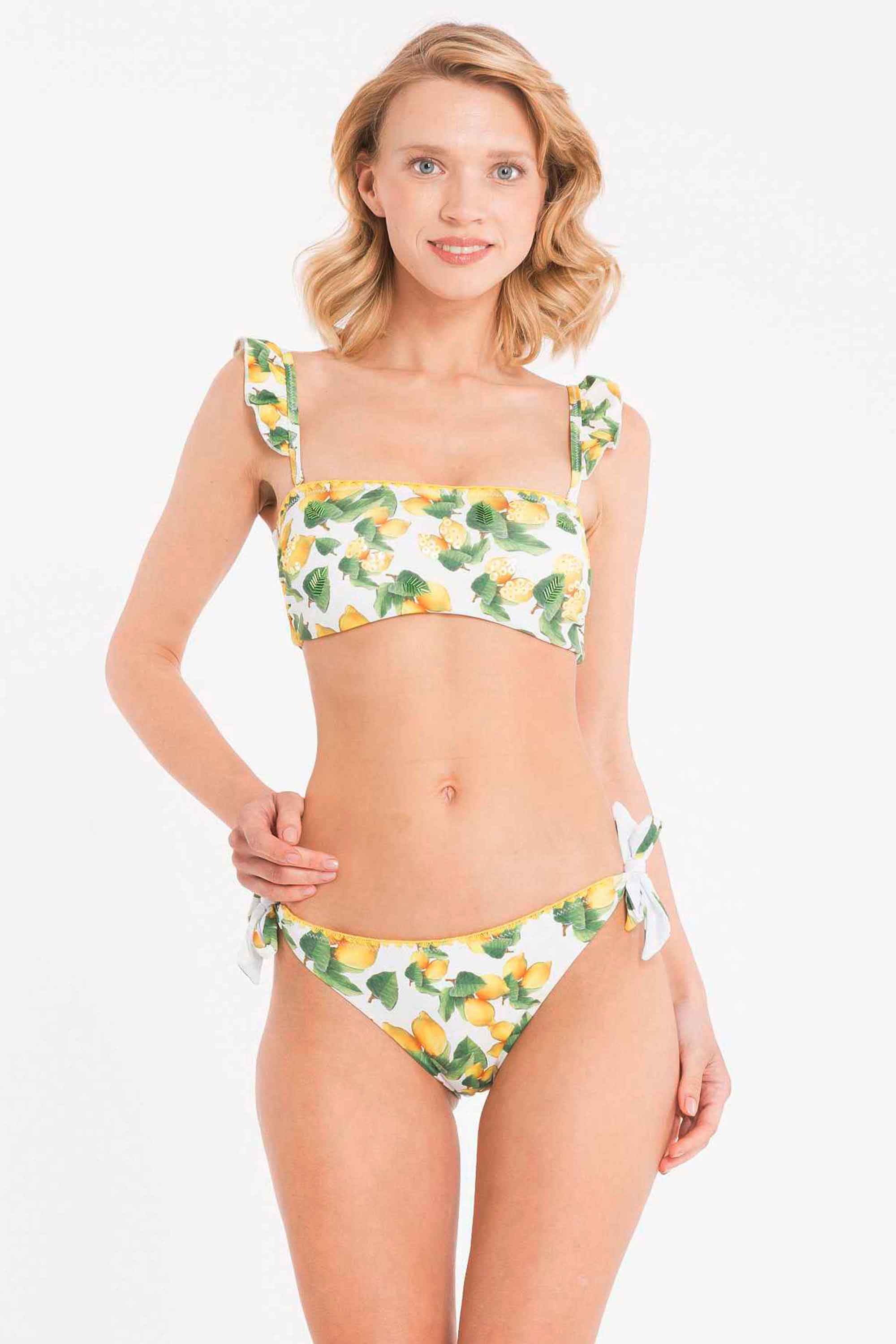 Costume bralette con volant Bella con brasiliana