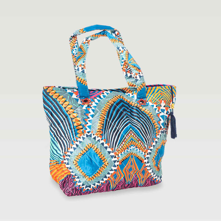 Borsa multicolor con nappa