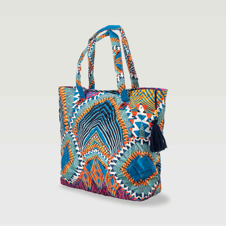 Borsa multicolor con nappa